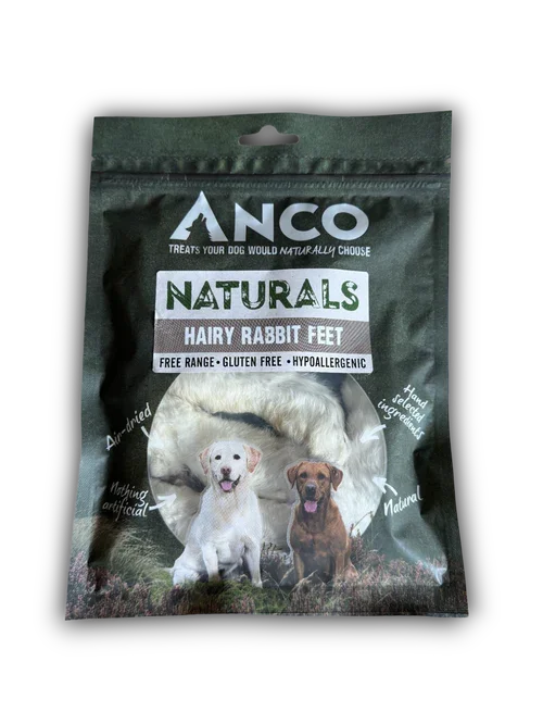 Anco Naturals Hairy Rabbit Feet BULK DEAL 12x100g