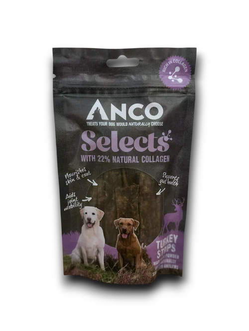 Anco Selects Turkey Strips with Collagen BULK DEAL 10x85g