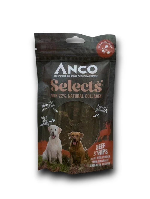 Anco Selects Beef Strips with Collagen BULK DEAL 10x85g