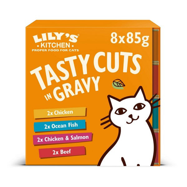 Lilys Kitchen Tasty Cuts Mixed Multipack for Cats 8x85