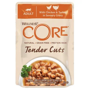 Wellness CORE Cat Wet Adult Signature Selects Flaked Multipack 8 x 79g