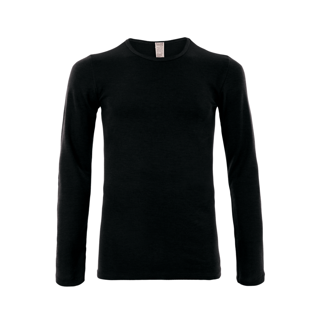 Organic Wool & Silk Long Sleeve T-shirt: Mens