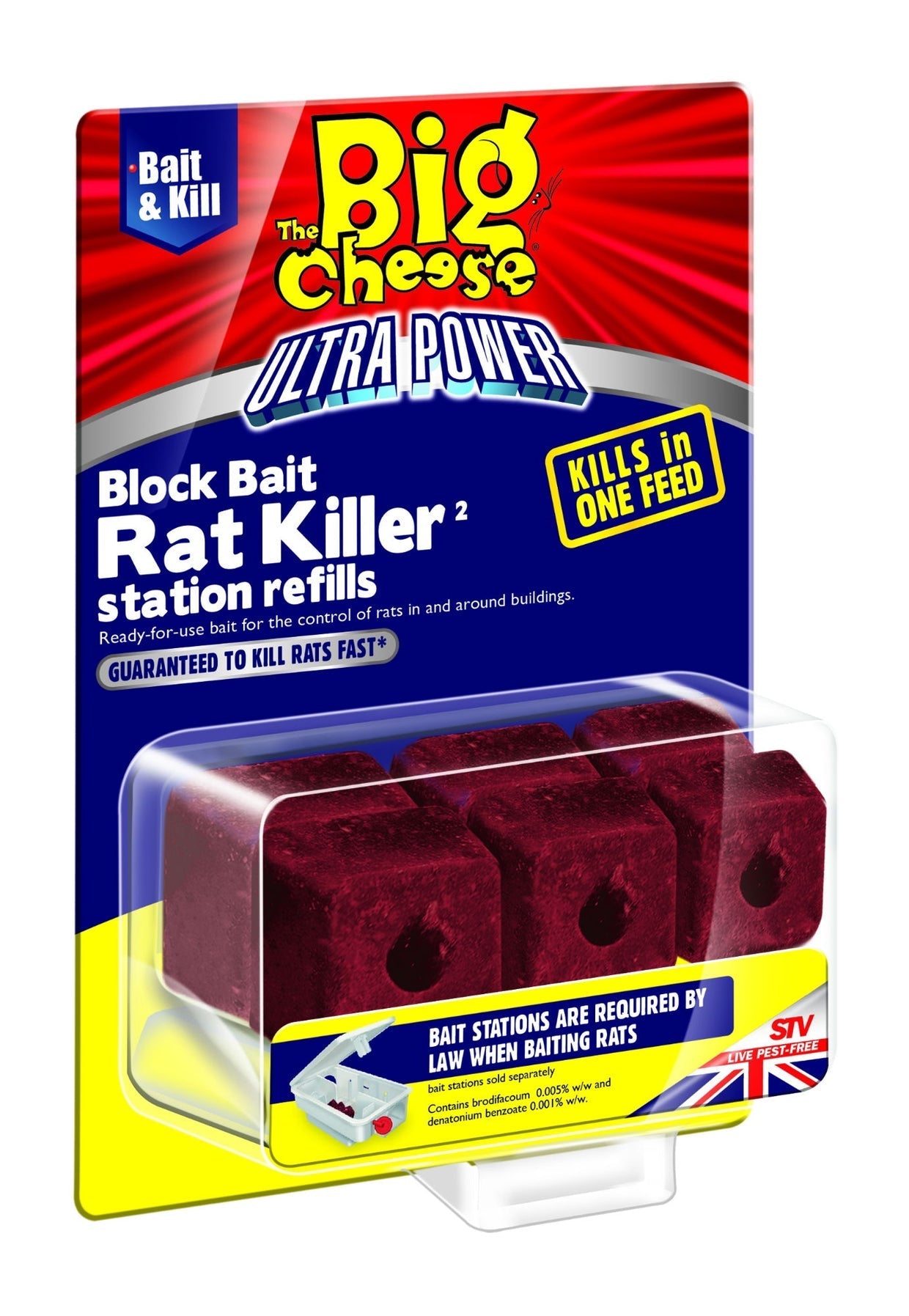 The Big Cheese Ultra Power Block Bait Killer Stn Refil
