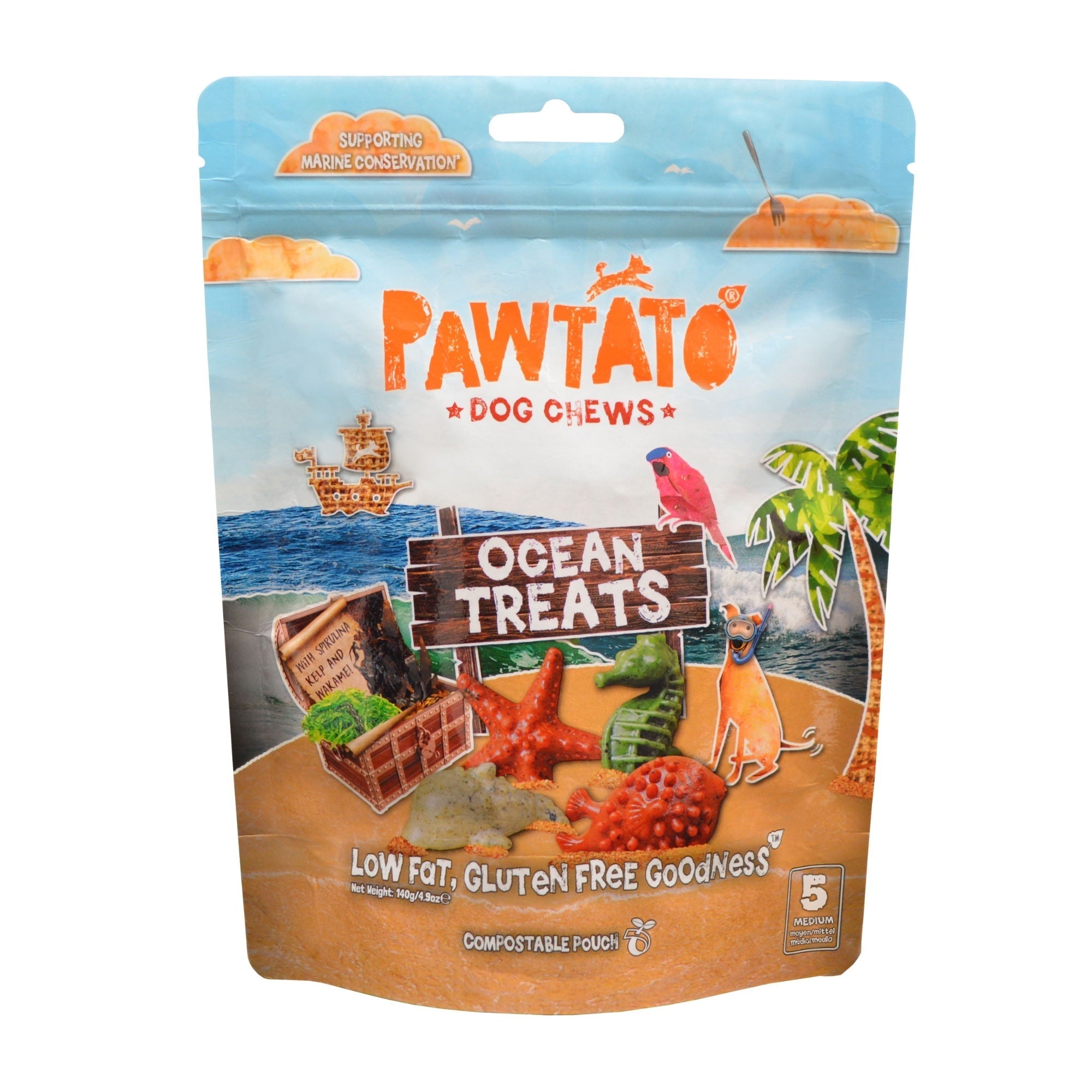 Benevo Pawtato Ocean Treats Grain Free Dog Chews 140g