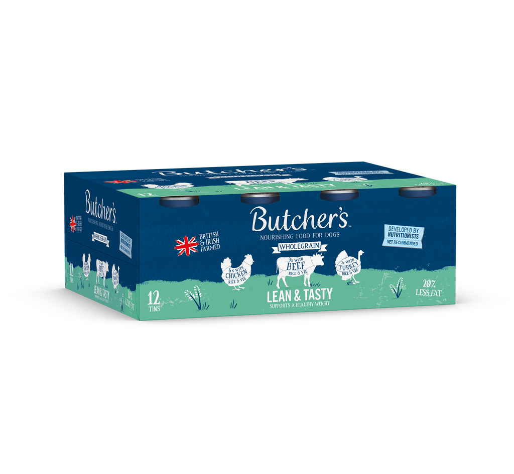 Butcher's Lean & Tasty Low Fat Dog Food Cans – 6 x 390g / 12 x 390g / 18 x 390g