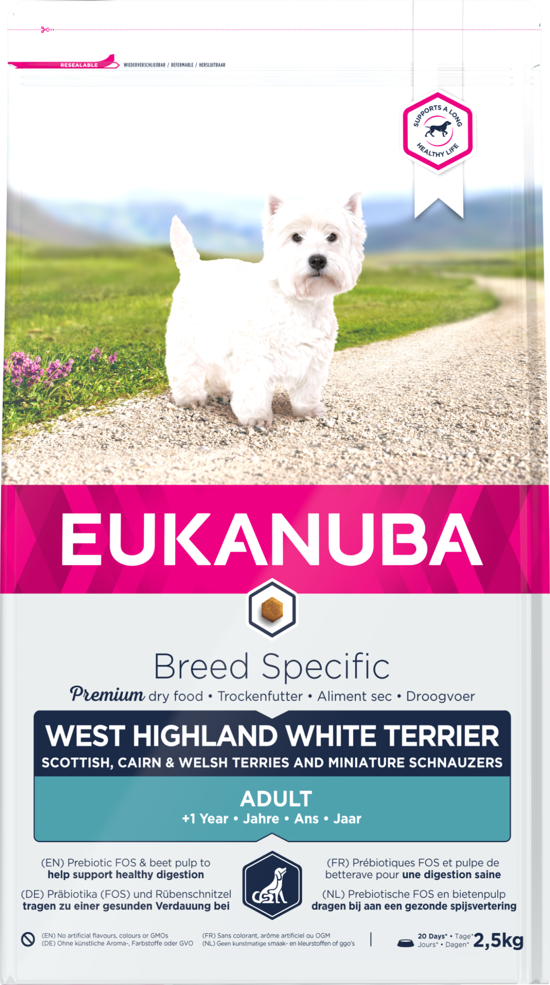 Eukanuba Breed Specific West Highland White Terrier Adult Dry Dog Food - 2.5kg