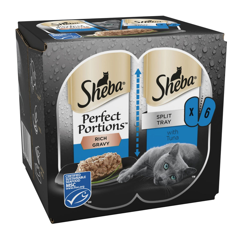 SHEBA Perfect Portions Adult Wet Cat Food Trays in Gravy 6 x 37.5g