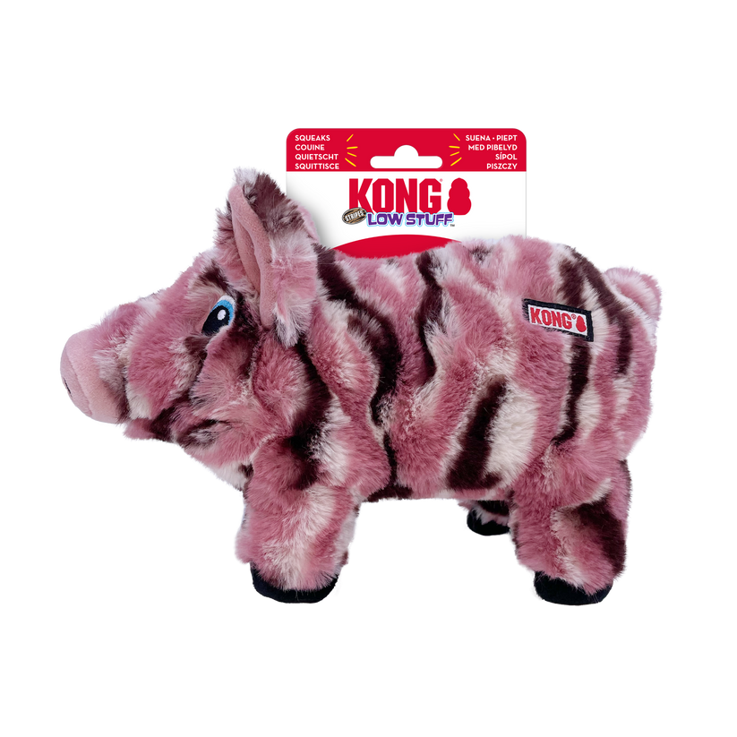 KONG Low Stuff Stripes Pig