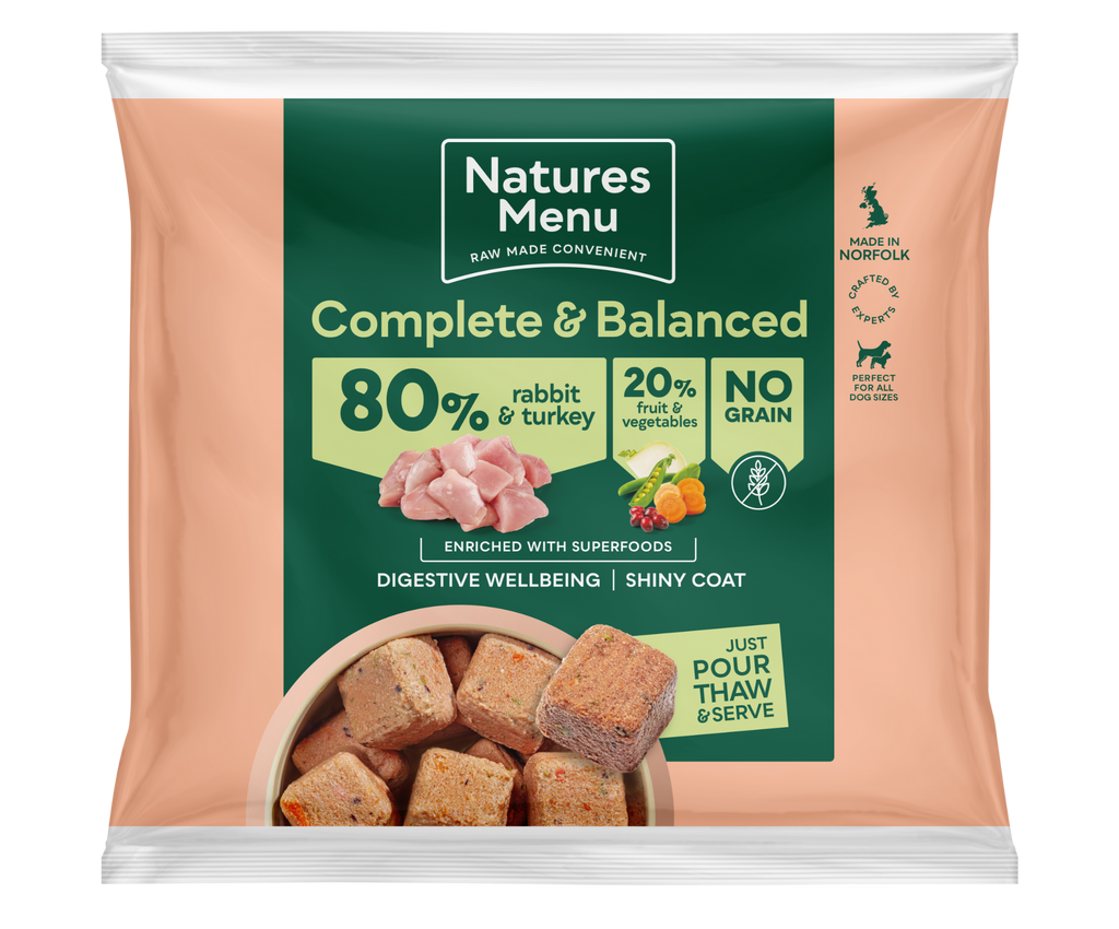 Natures Menu 80/20 Rabbit and Turkey Nuggets with Superfoods 1kg