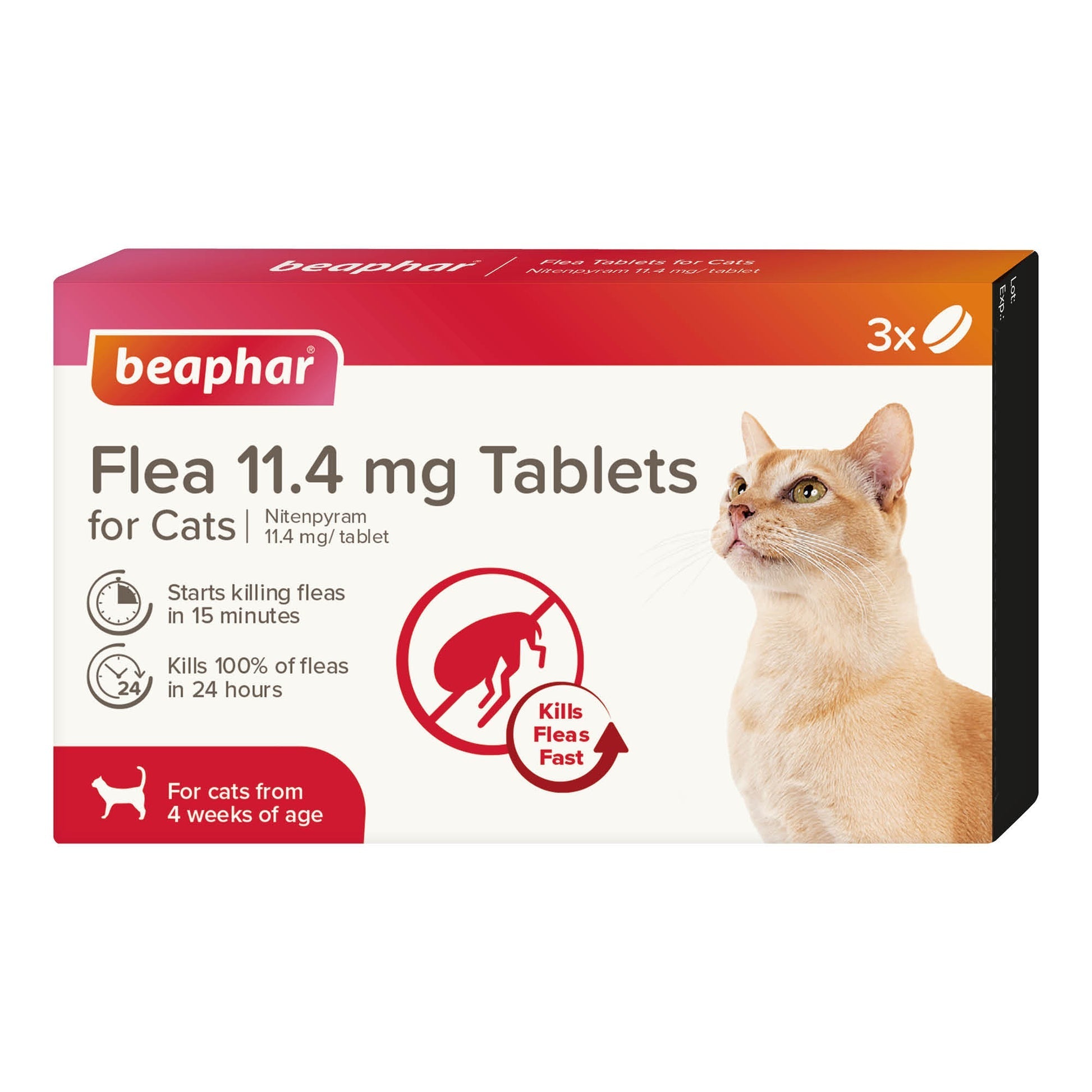 Beaphar Flea Tablets for Cats - 3 Tablets