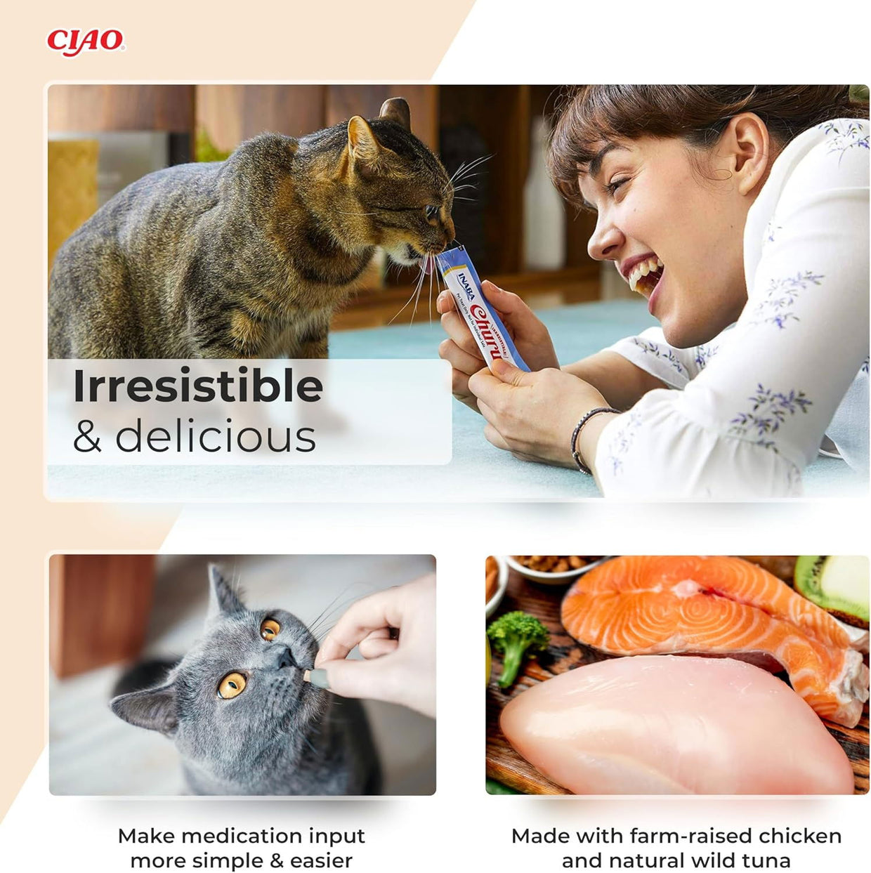 Churu 4 Pack Chicken Recipe Cat Treat