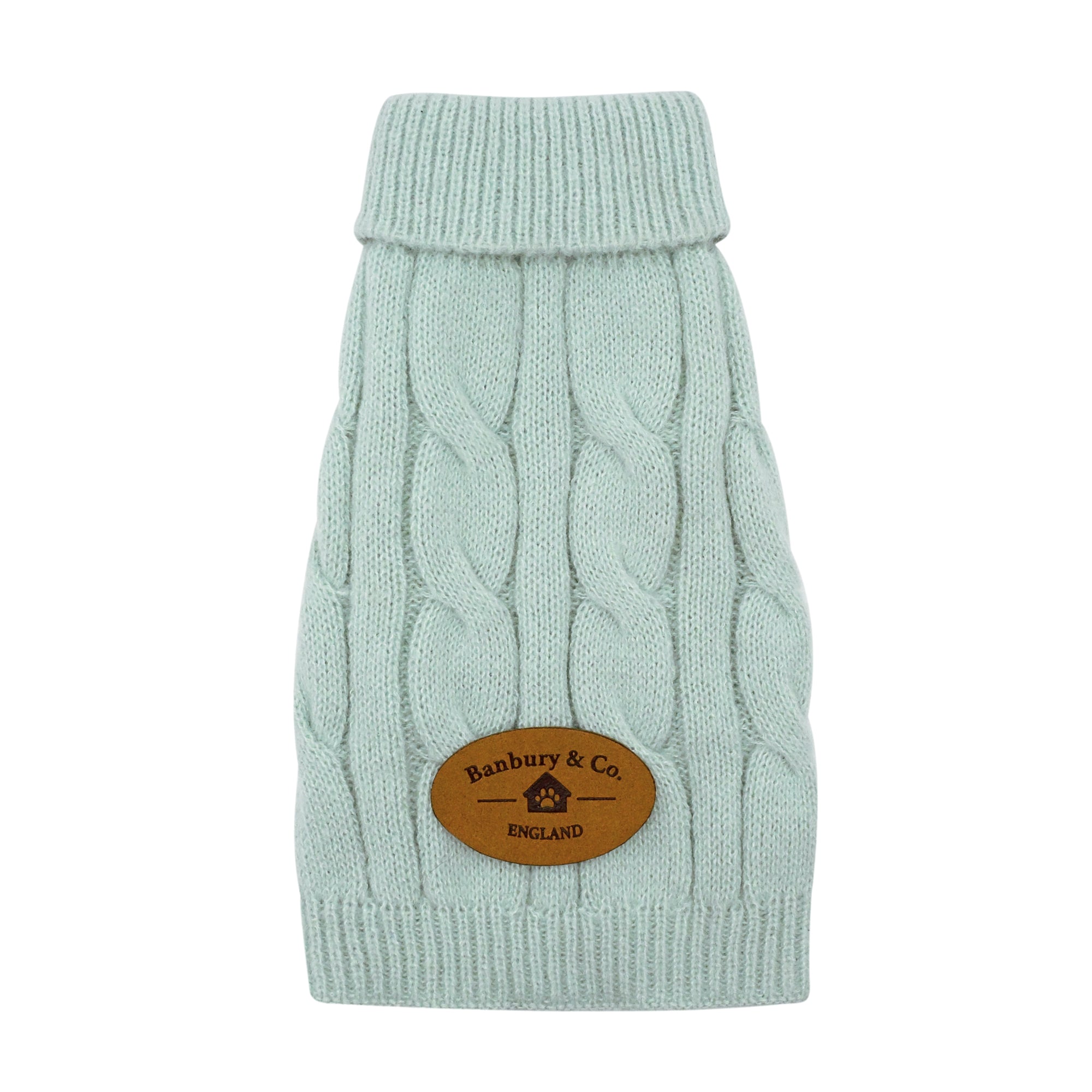 Banbury & Co Rural Retreats Seafoam Knit Dog Jumper Xtra Small