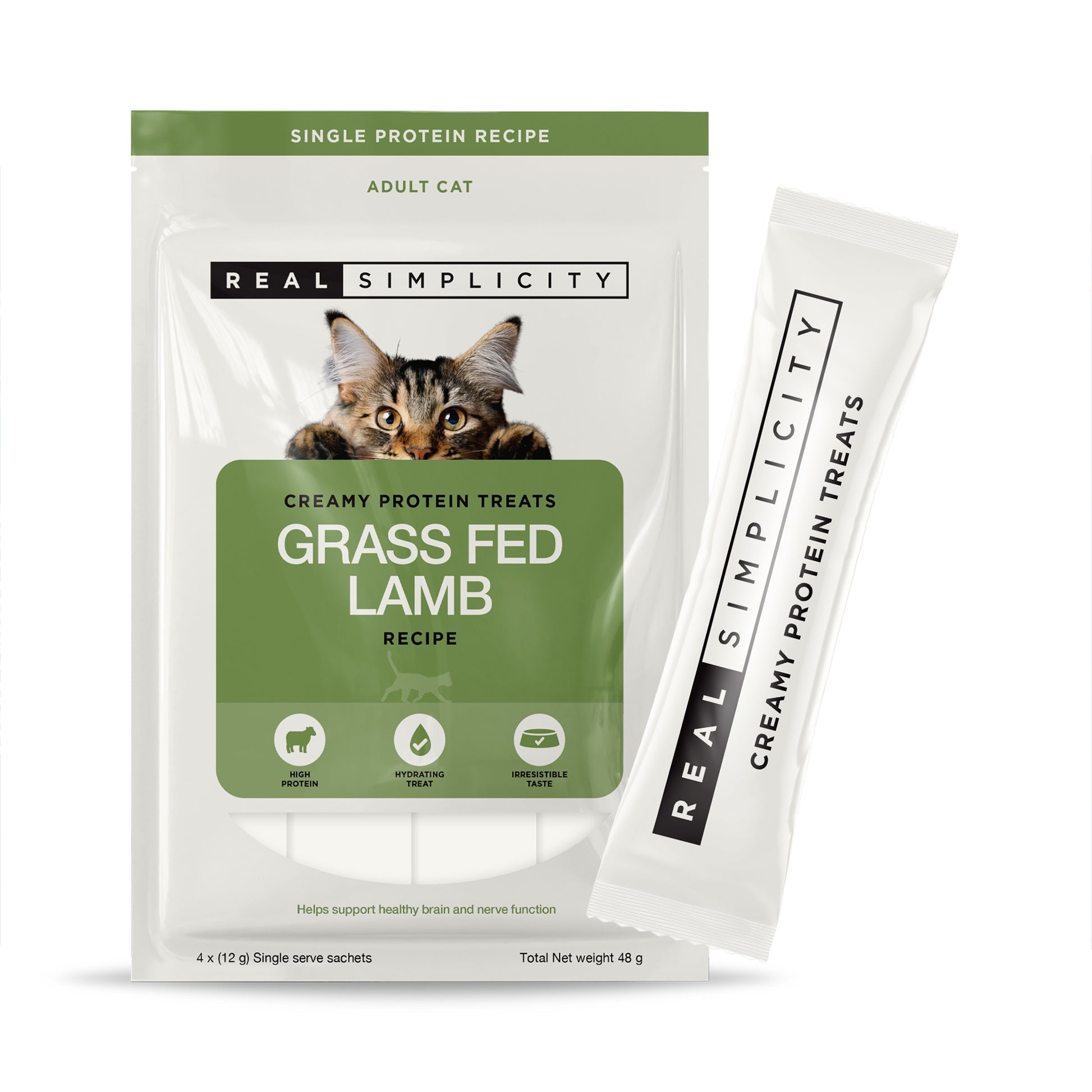 Real Simplicity Creamy Protein Treats Grass Fed 4x12g