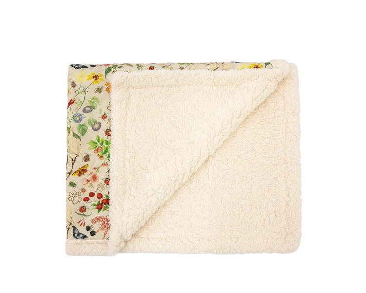 RHS Pets in the Garden Printed Sherpa Blanket