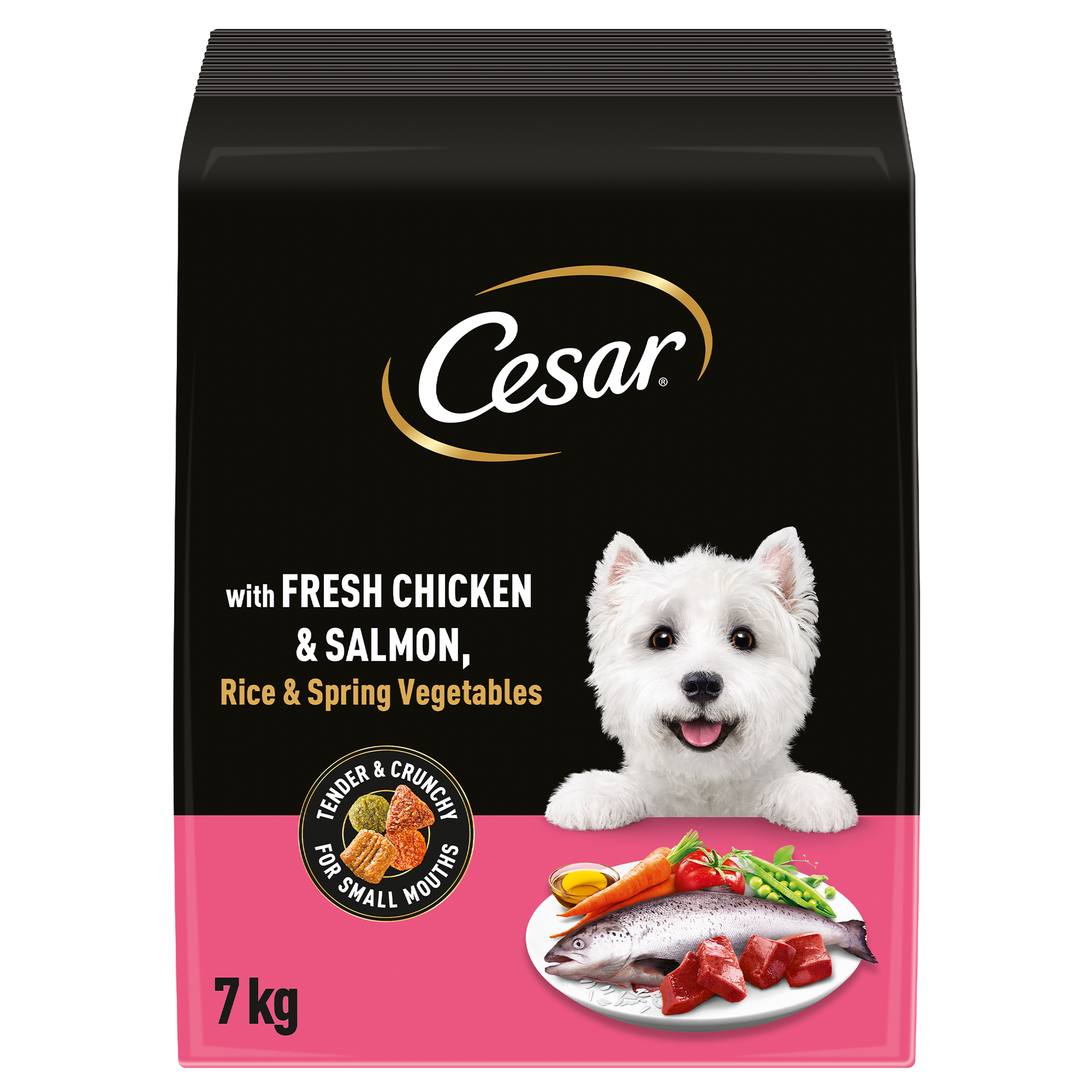 Cesar Dog Complete Dry with Chicken Salmon and Veg 7kg