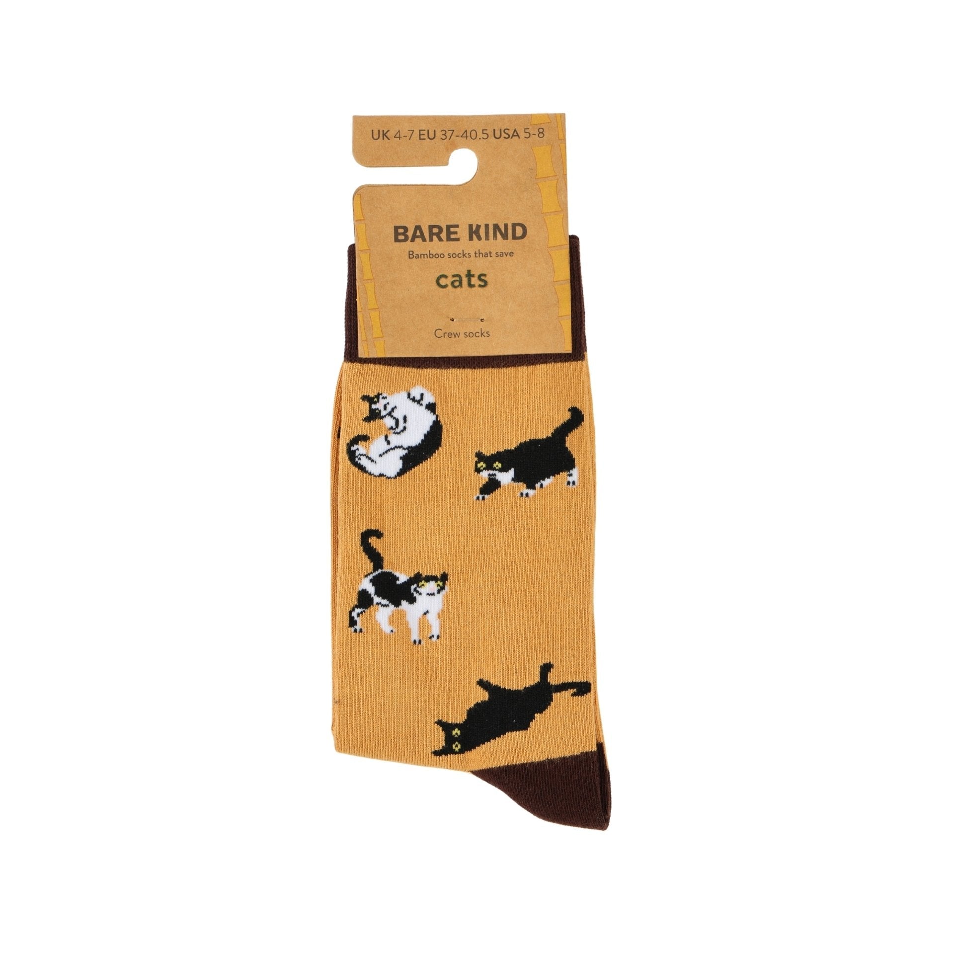 Save the Brown Cat Bamboo Socks