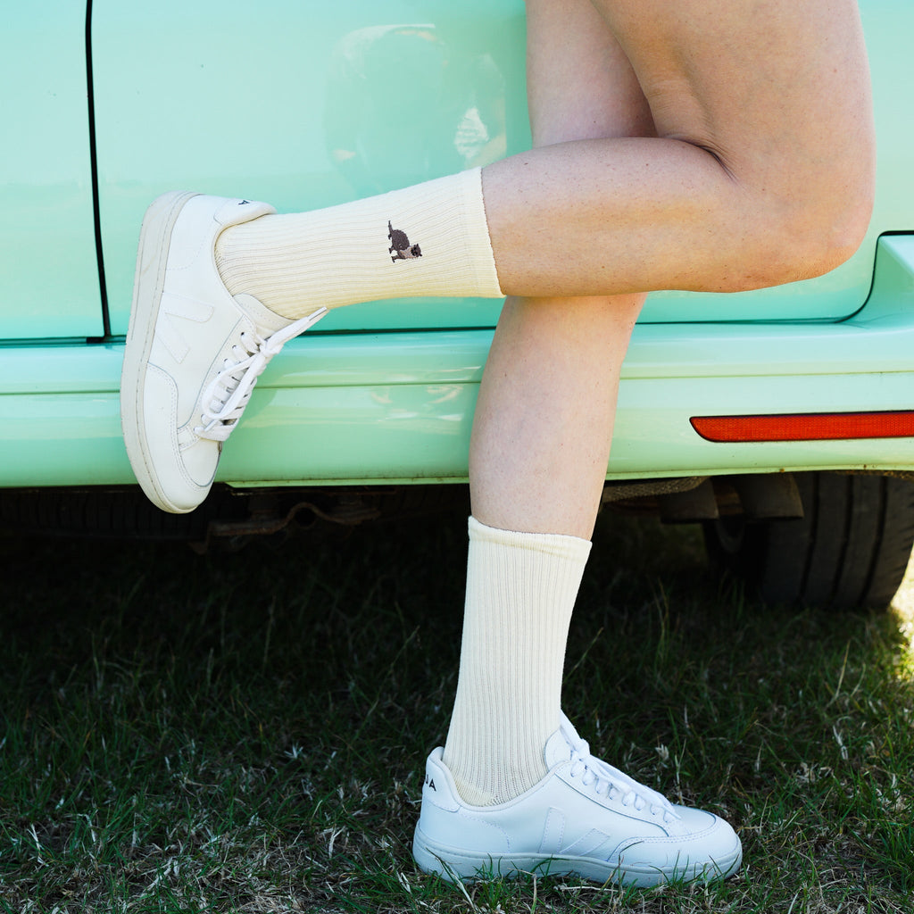 Save the Otter Ribbed Bamboo Socks