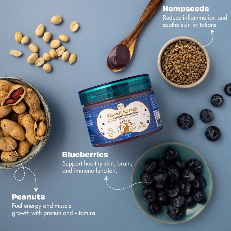 Pawfect Peanut Butter with Blueberry & Hemp Seeds 275g