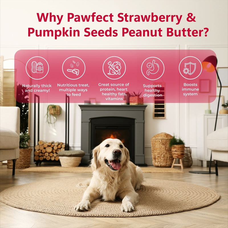 Pawfect Peanut Butter with Strawberry & Pumpkin Seeds 275g