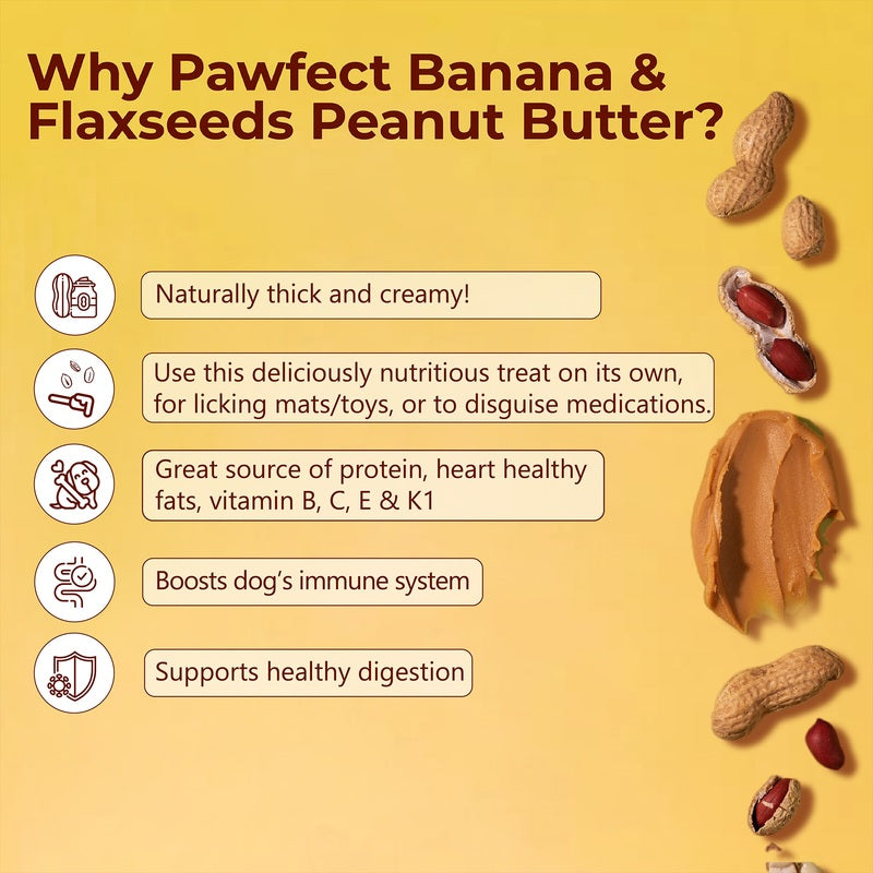 Pawfect Peanut Butter with Banana & Flaxseeds 275g