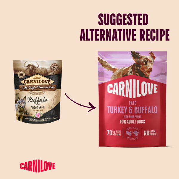 Carnilove Turkey & Buffalo with Rose Petals Dog 300g