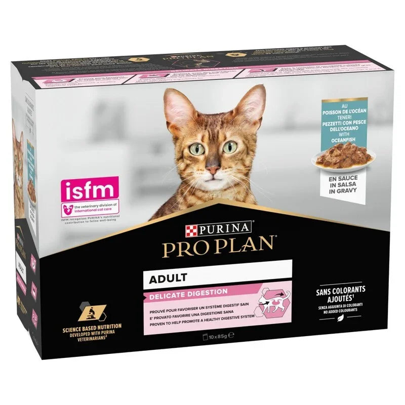 Pro Plan Adult 1+ Delicate Digestion with Ocean Fish Gravy Pouches 85g