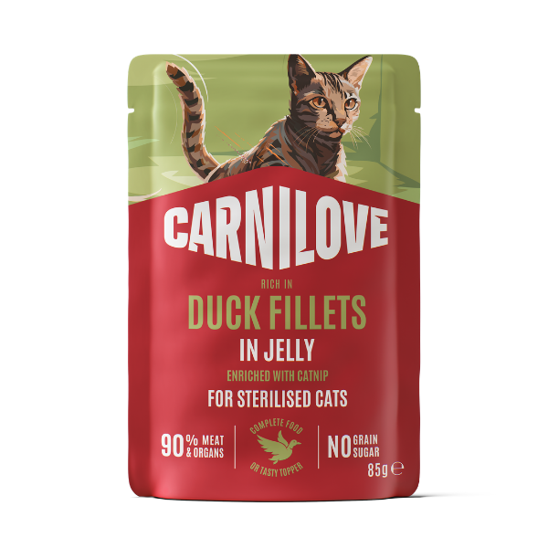 Carnilove Jelly Duck with Catnip Cat Pouch 85g