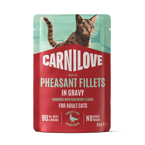 Carnilove Gravy Pheasant with Raspberry Leaves Cat Pouch 85g