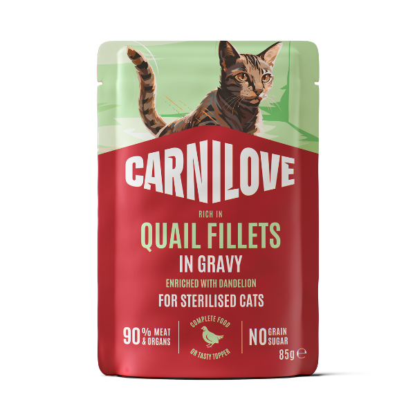 Carnilove Gravy Quail with Dandelion Cat Pouch 85g
