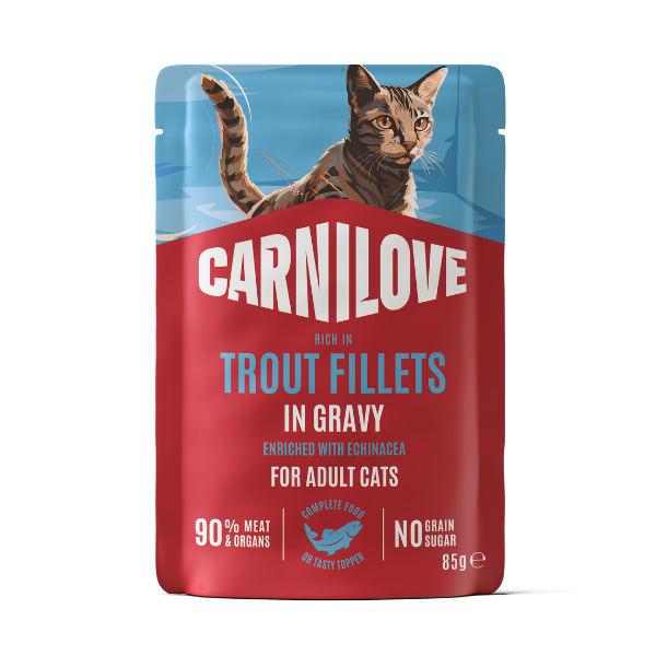 Carnilove Gravy Trout with Echinacea Cat Pouch 85g