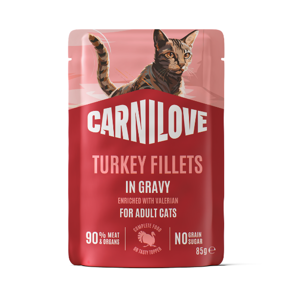 Carnilove Gravy Turkey with Valerian Cat Pouch 85g