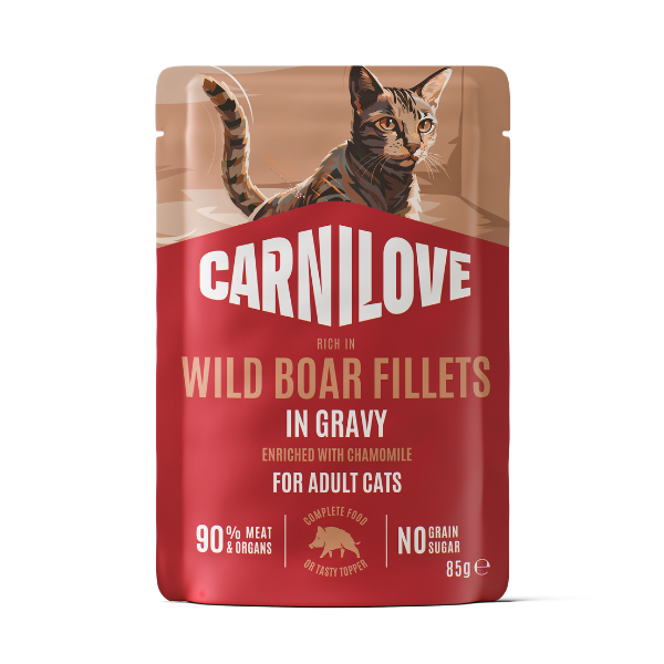 Carnilove Gravy Wild Boar with Chamomile Cat Pouch 85g