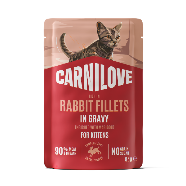 Carnilove Gravy Rabbit with Marigold Kitten Pouch 85g