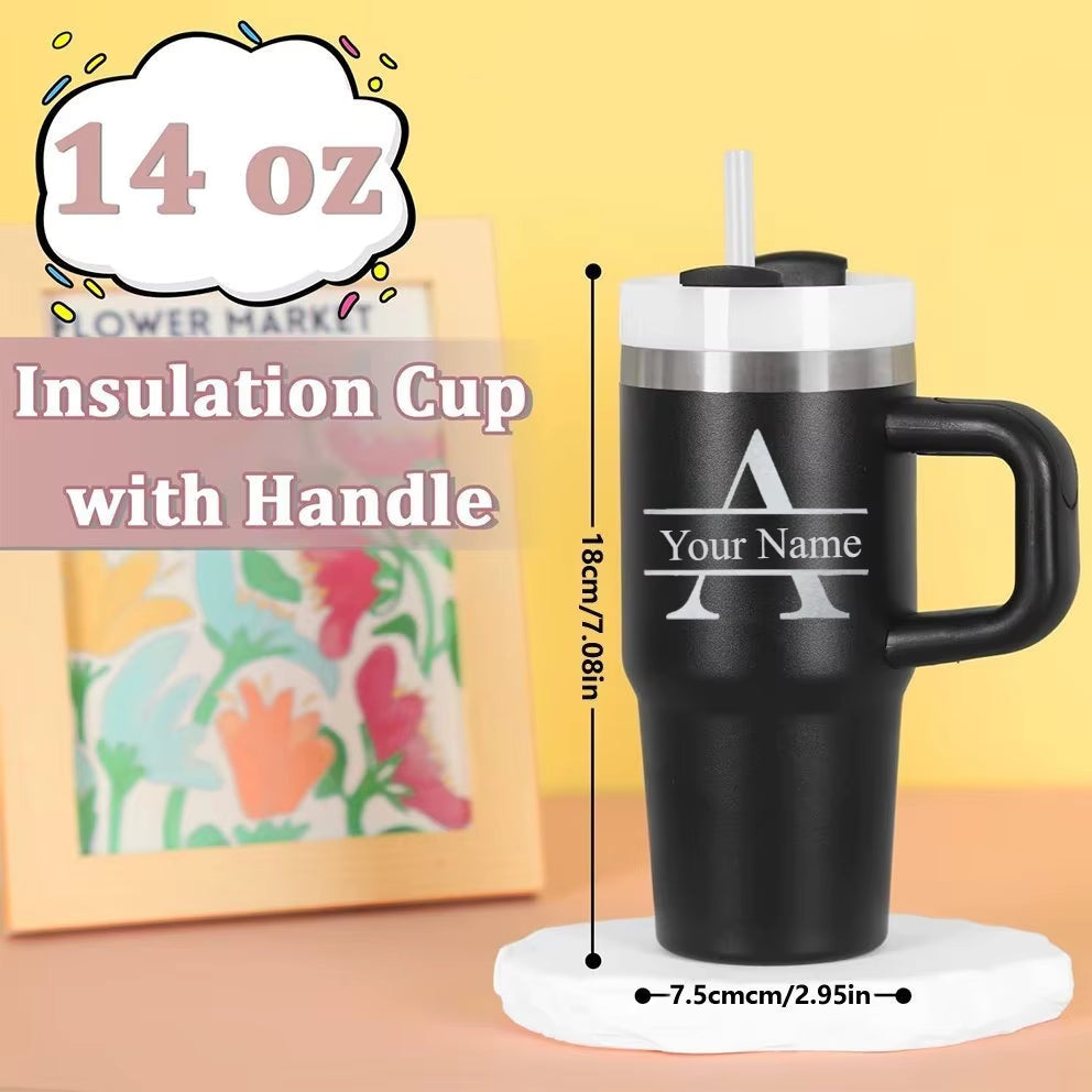 Personalised Pet Parent Travel Tumbler with Straw – 400ml Stainless Steel Cup