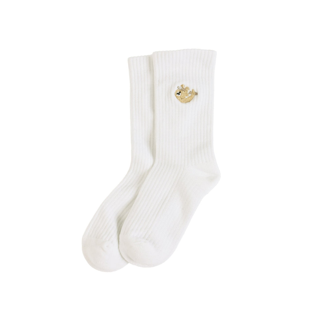 Save the Sloths Ribbed Bamboo Socks