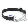 Ancol Nylon Check Chain Collar Black 50-70cm Size 5-9