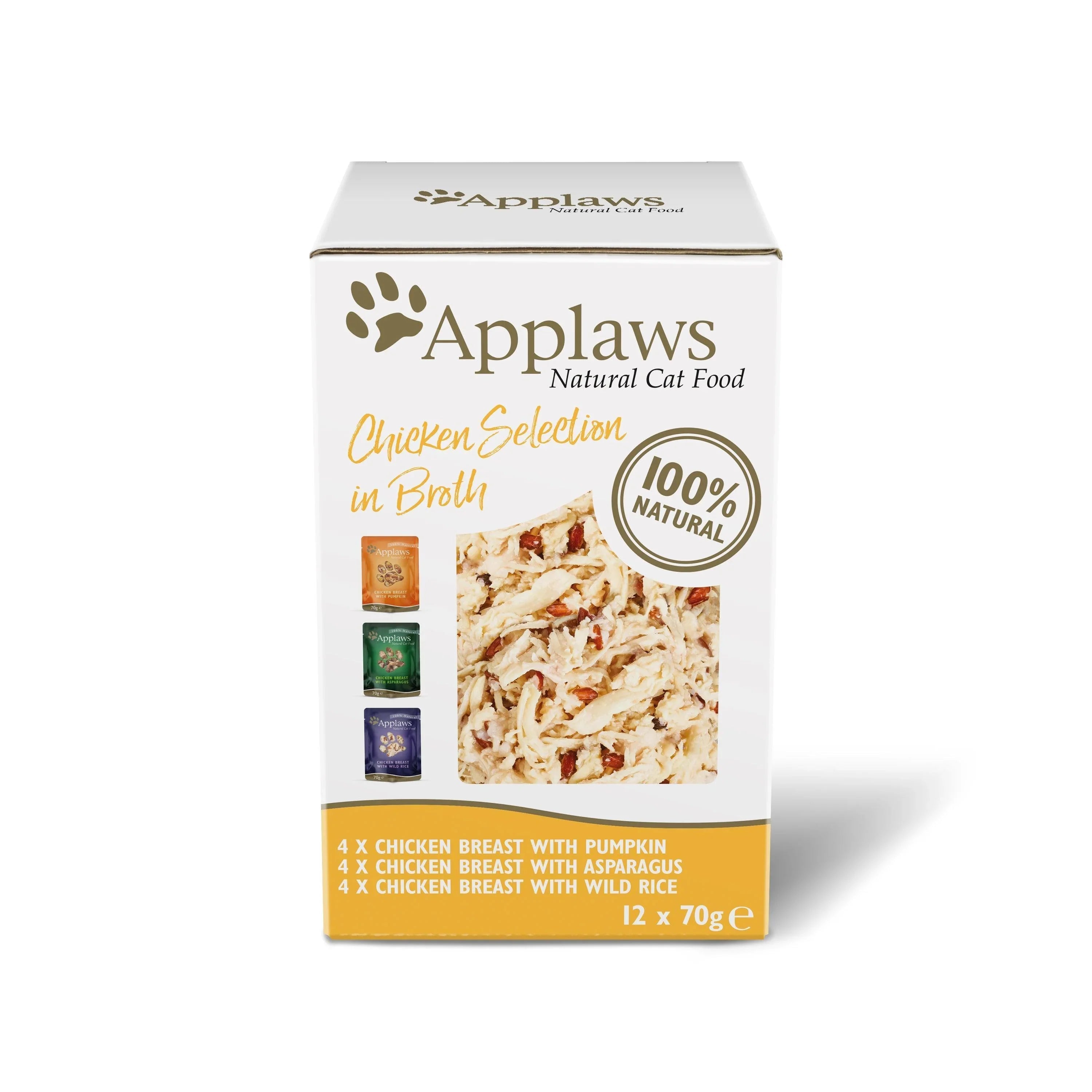 Applaws Cat Chicken Selection in Broth Pouches 70g