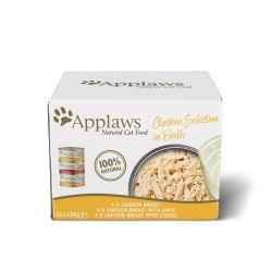Applaws Natural Wet Cat Food Chicken Selection in Broth 12pk, 156g