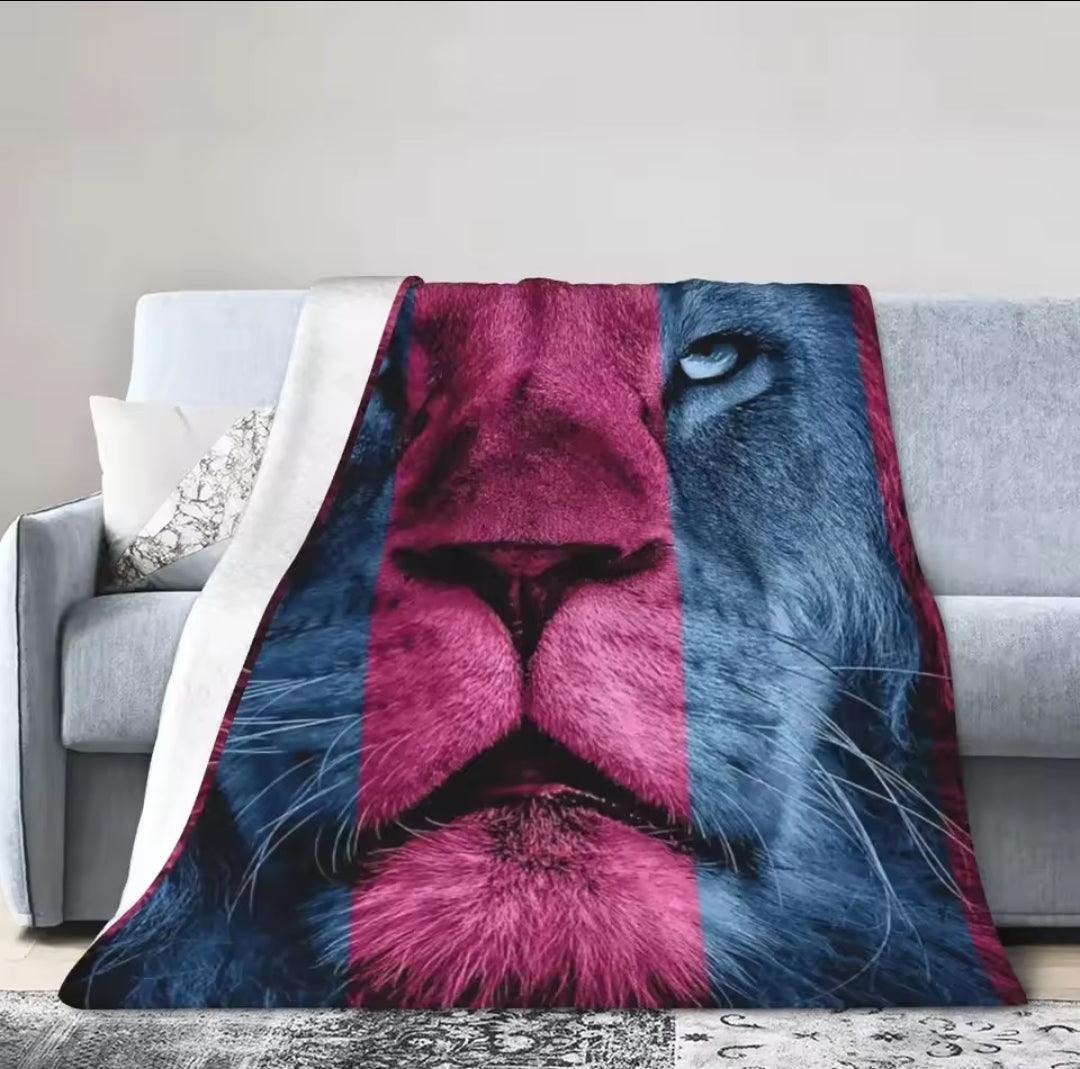 AVFC Claret & Blue Lion Pet Blanket 30x40 inch