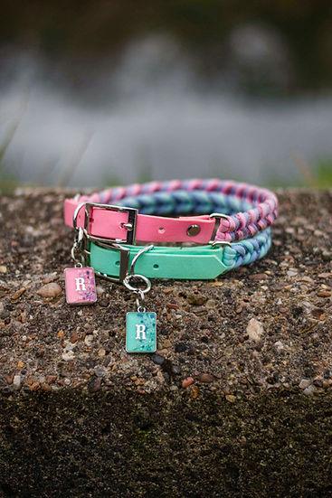 Blossom & Breeze Braided Blossom (Pink) - Handmade Paracord Dog Collar