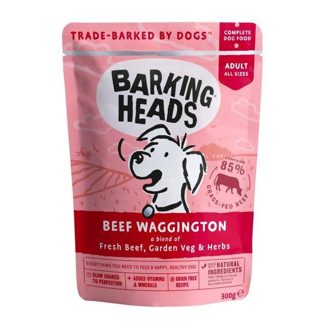 Barking Heads Wet Beef Waggington Grain Free Pouches 300g