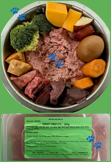 Northern Raw Feeds - Turkey Complete - 454g