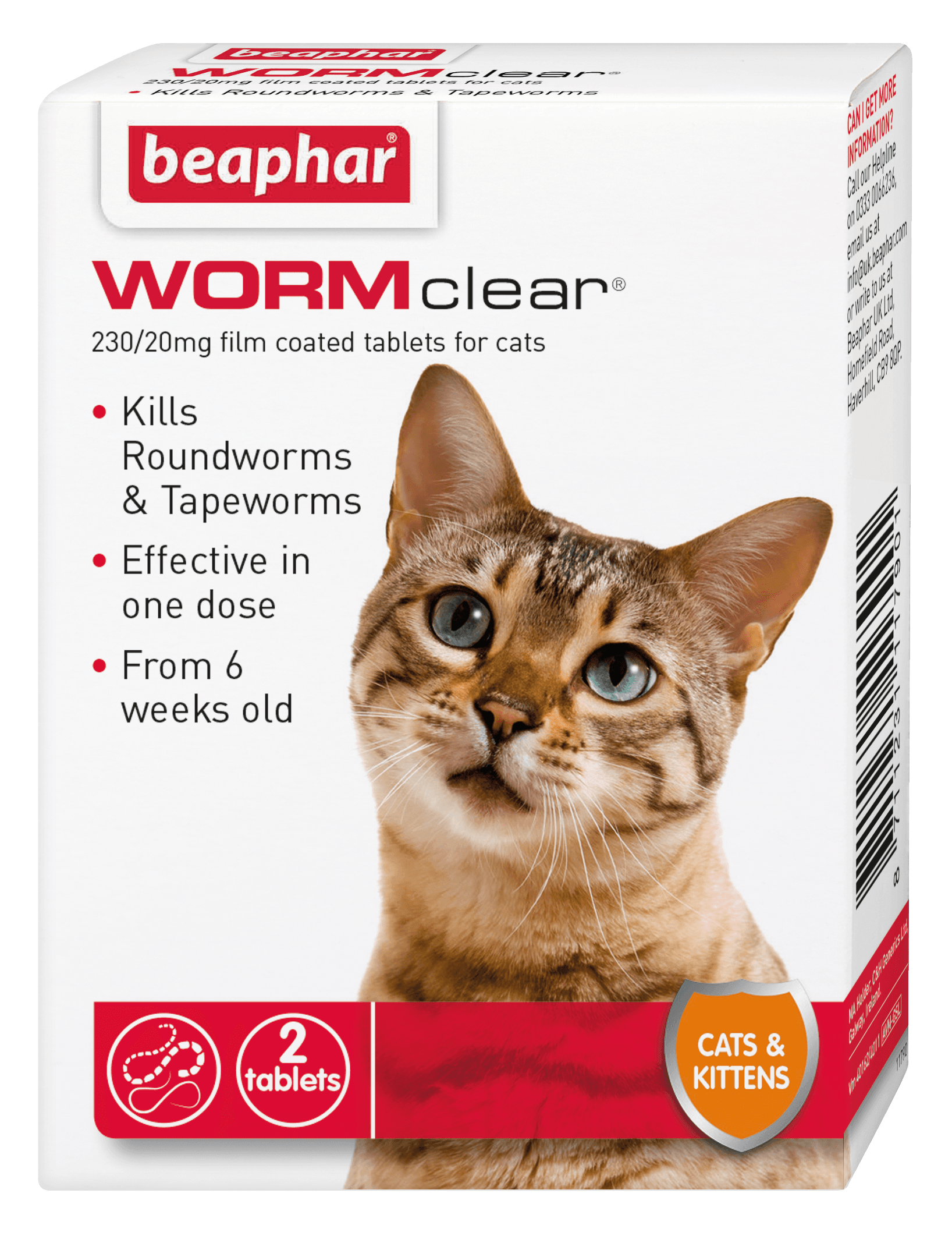Beaphar WORMclear Cat 2 Tablets