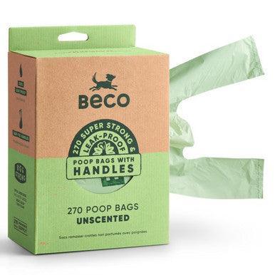 Beco Unscented Recycled Poop Bags with Handles x270 Pack