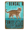 Bengal Cat Tin Sign