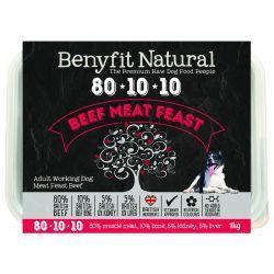 Benyfit Natural 80.10.10 Beef Meat Feast – 1kg / 500g