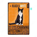 Black & White Cat Tin Sign