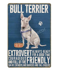 Bull Terrier Dog Tin Sign