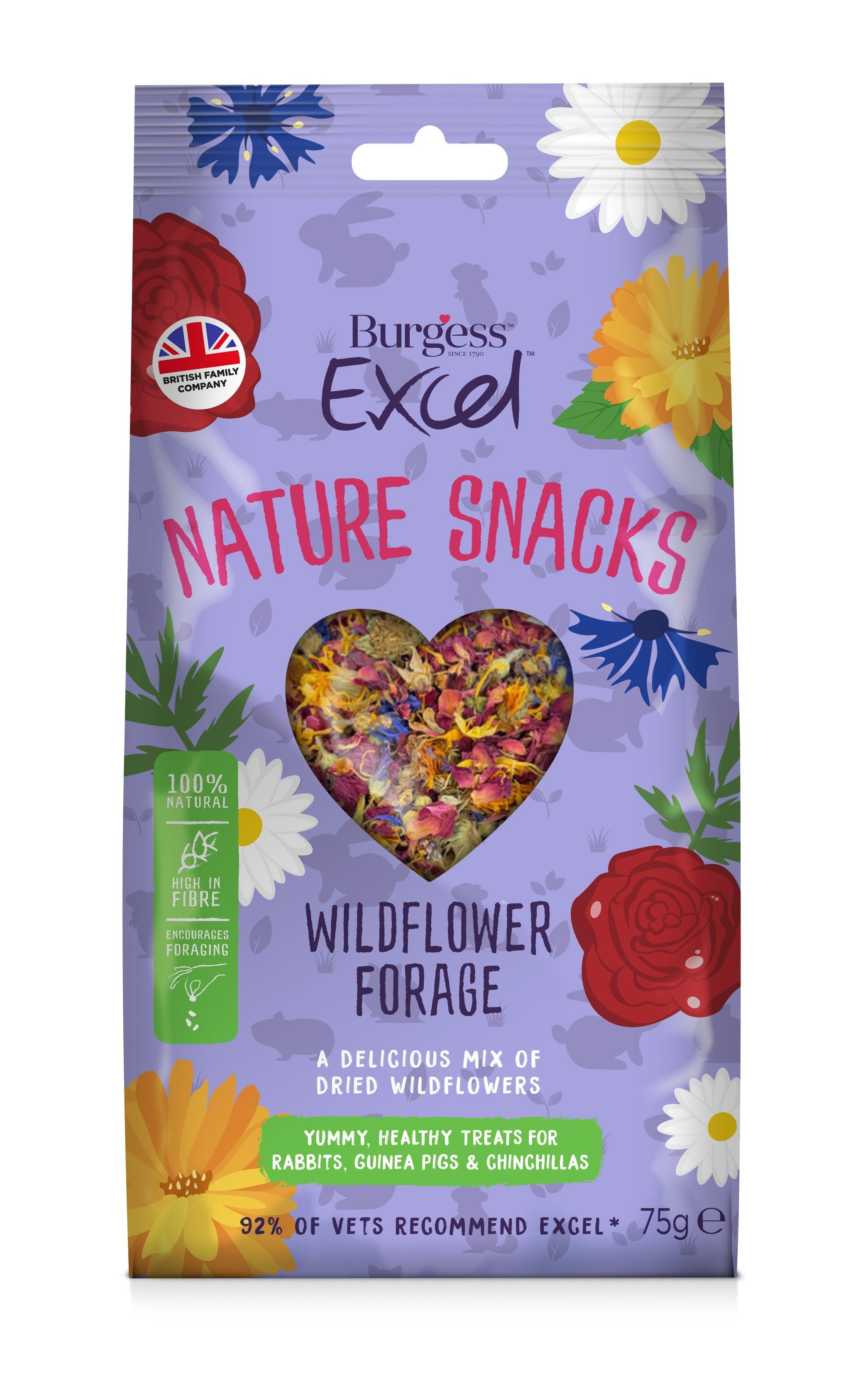 Burgess Excel Nat Snack Wildflower 75g