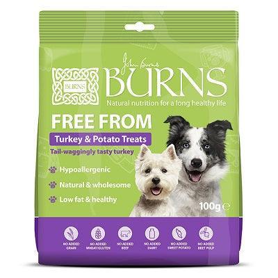 Burns Free From Turkey Treats 100g